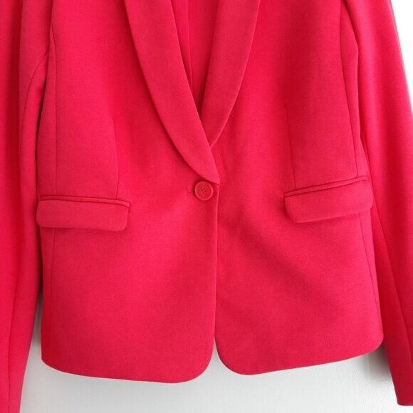 RICKI'S / Stretch One Button Closure Blazer Jacket Pink Sz S Flawed - Picture 3 of 14